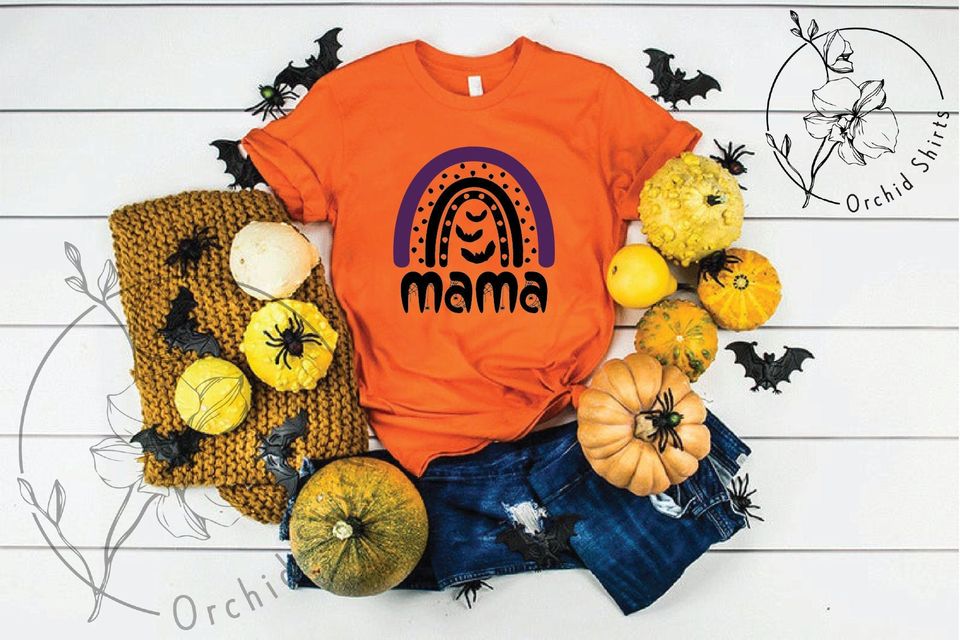 Mama Rainbow Halloween Shirt,Mom Halloween Gift