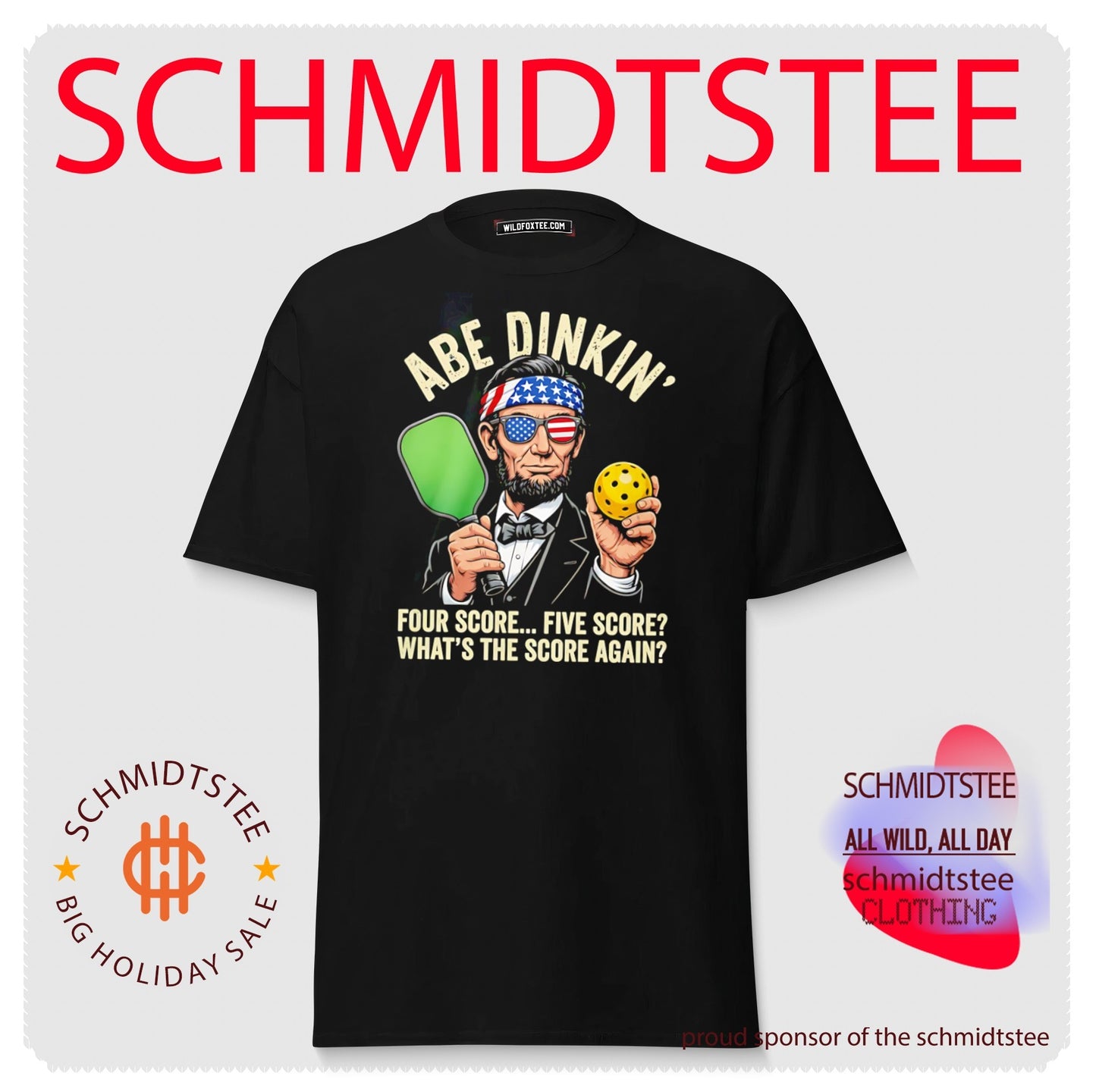 Abraham Lincoln Pickleball Abe Dinkin Four Score Five Score Shirt