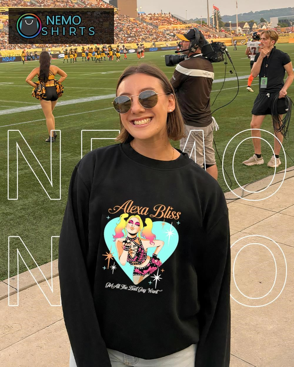 Alexa Bliss Harley Quinn WWE wrestler girl all the bag guy want shirt