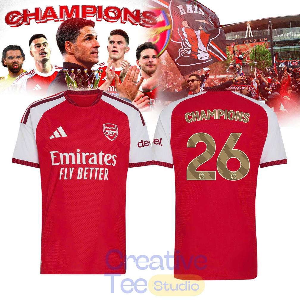 Arsenal Premier League Champions 2025-2026 Jersey