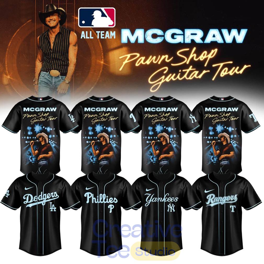 Baseball All Teams x Tim McGraw Pawn Shop Guitar Tour 2026 Baseball Jersey