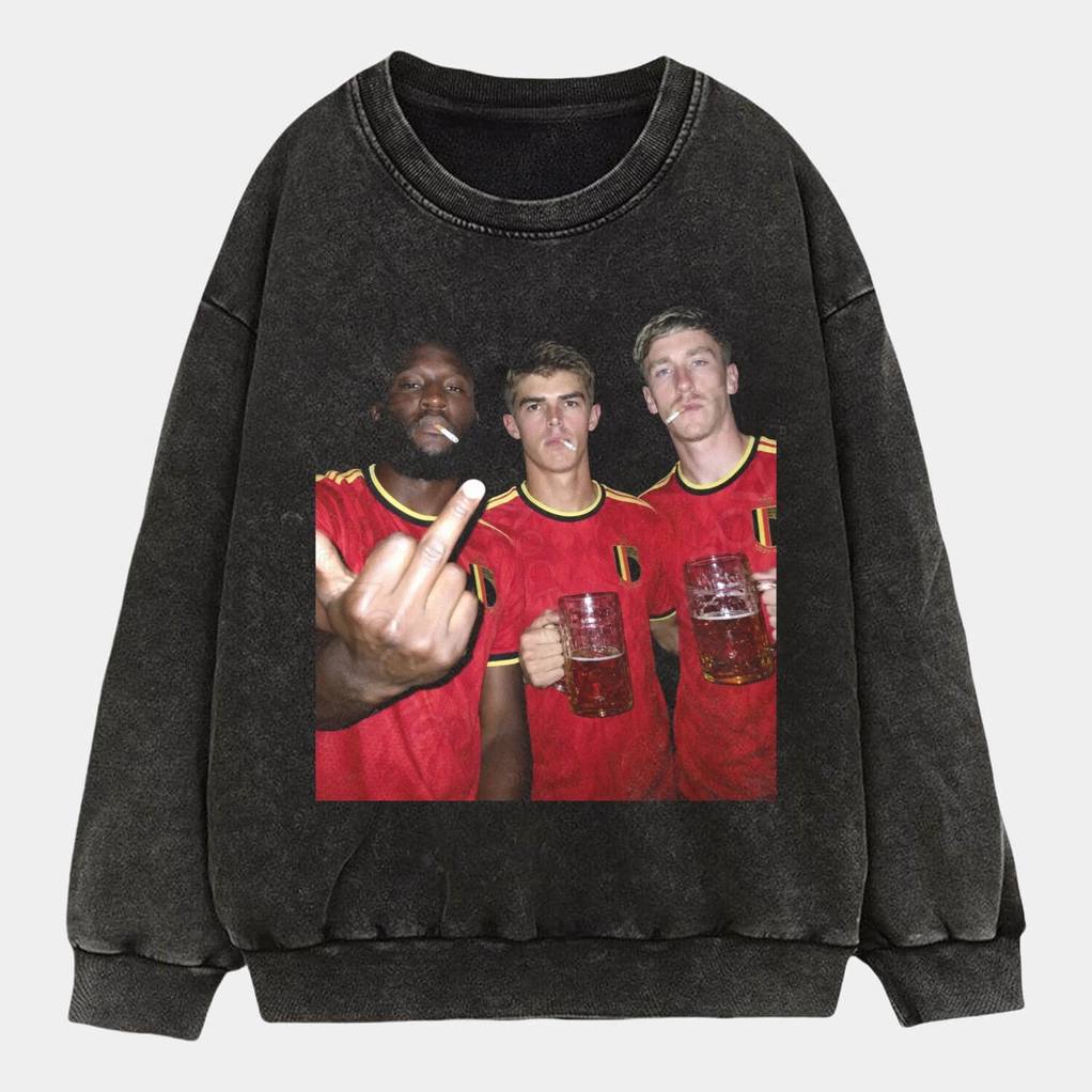 Belgium Football Team Trio Cigarettes and Glory Shirt