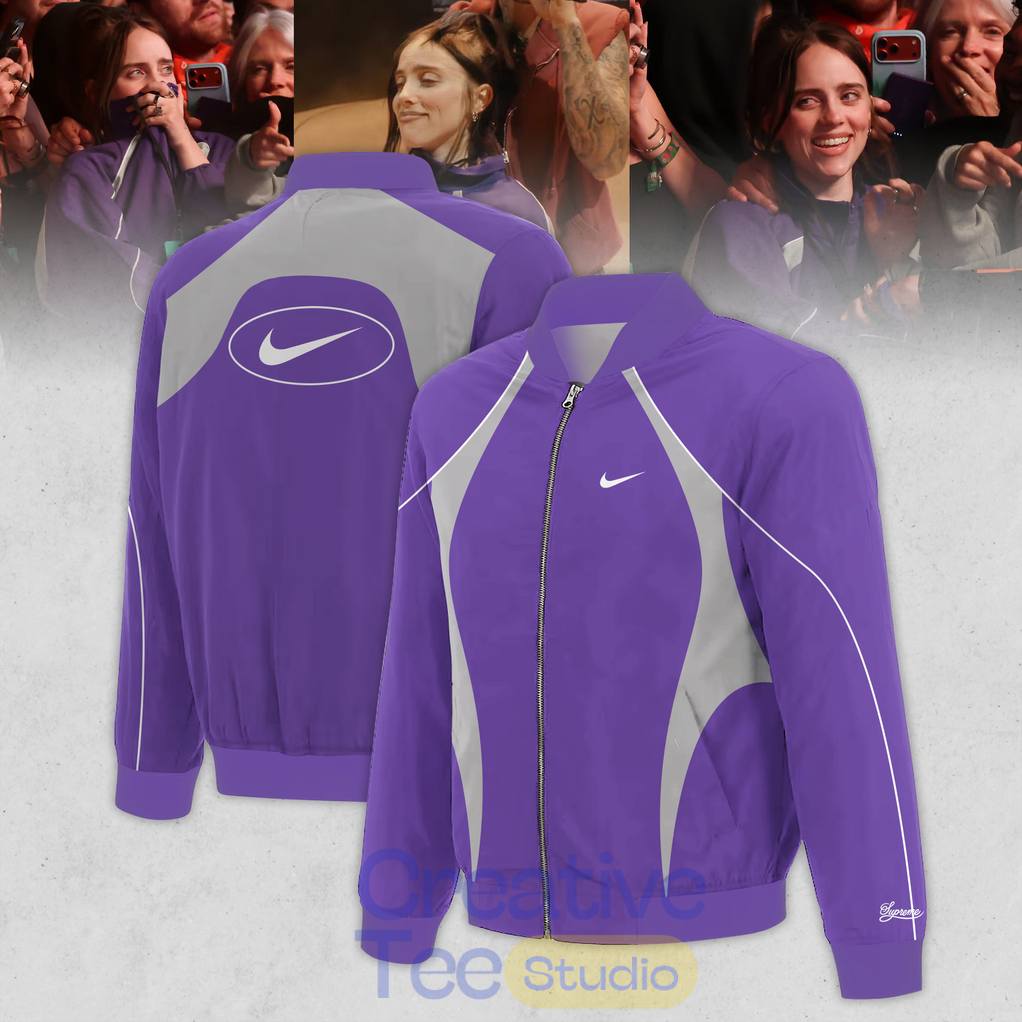Billie Eilish Hit Me Hard and Soft Tour 2026 Bomber Jacket – Purple