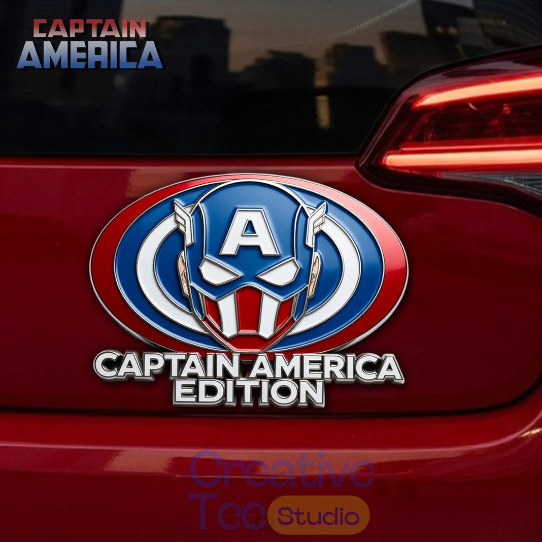 Captain America Car Name Badge