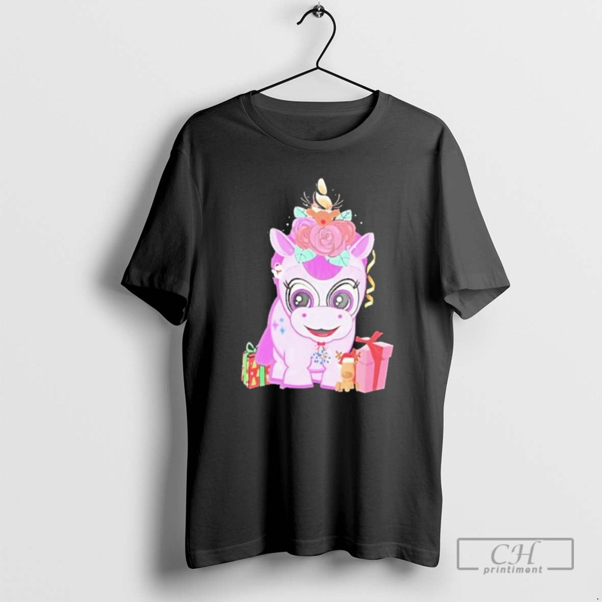 Classic Purple Unicorn Christmas Gifts Reindeer Bow Holiday Shirt Sweater