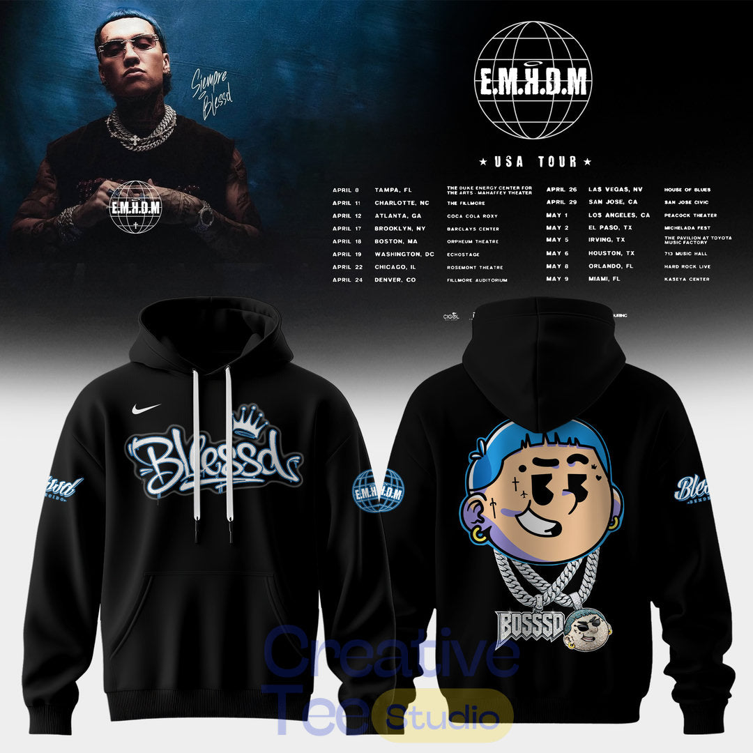 EL MEJOR HOMBRE DEL MUNDO Blessd USA World Tour 2026 Hoodie