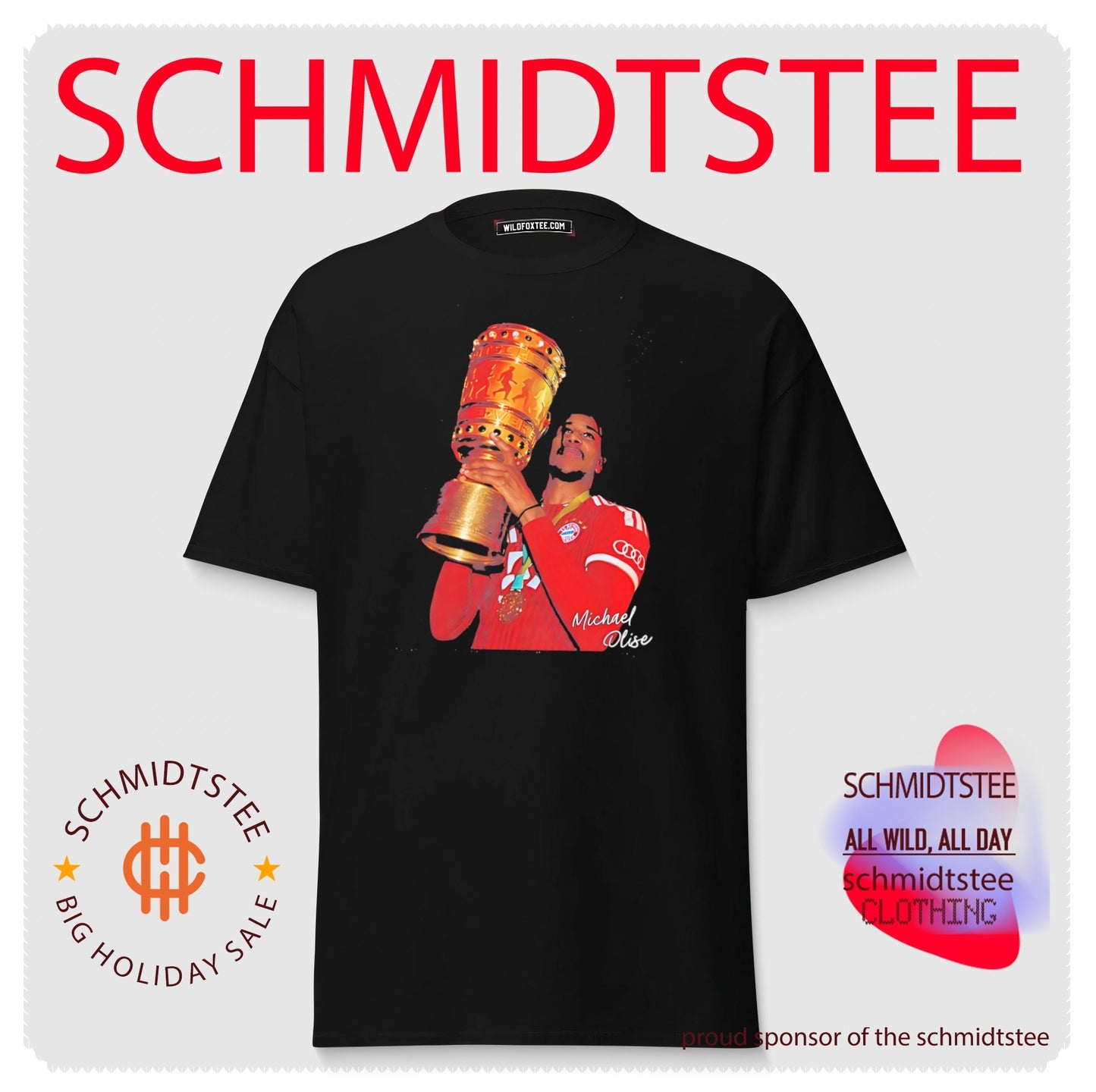 FC Bayern Munich DFB Pokal Champions 2026 Michael Olise holding trophy shirt