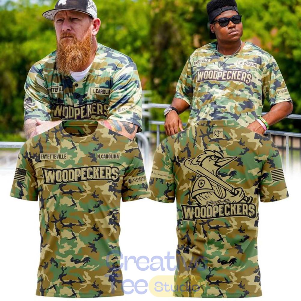 Fayetteville Woodpeckers x Military Appreciation Camo Tee Hoodie