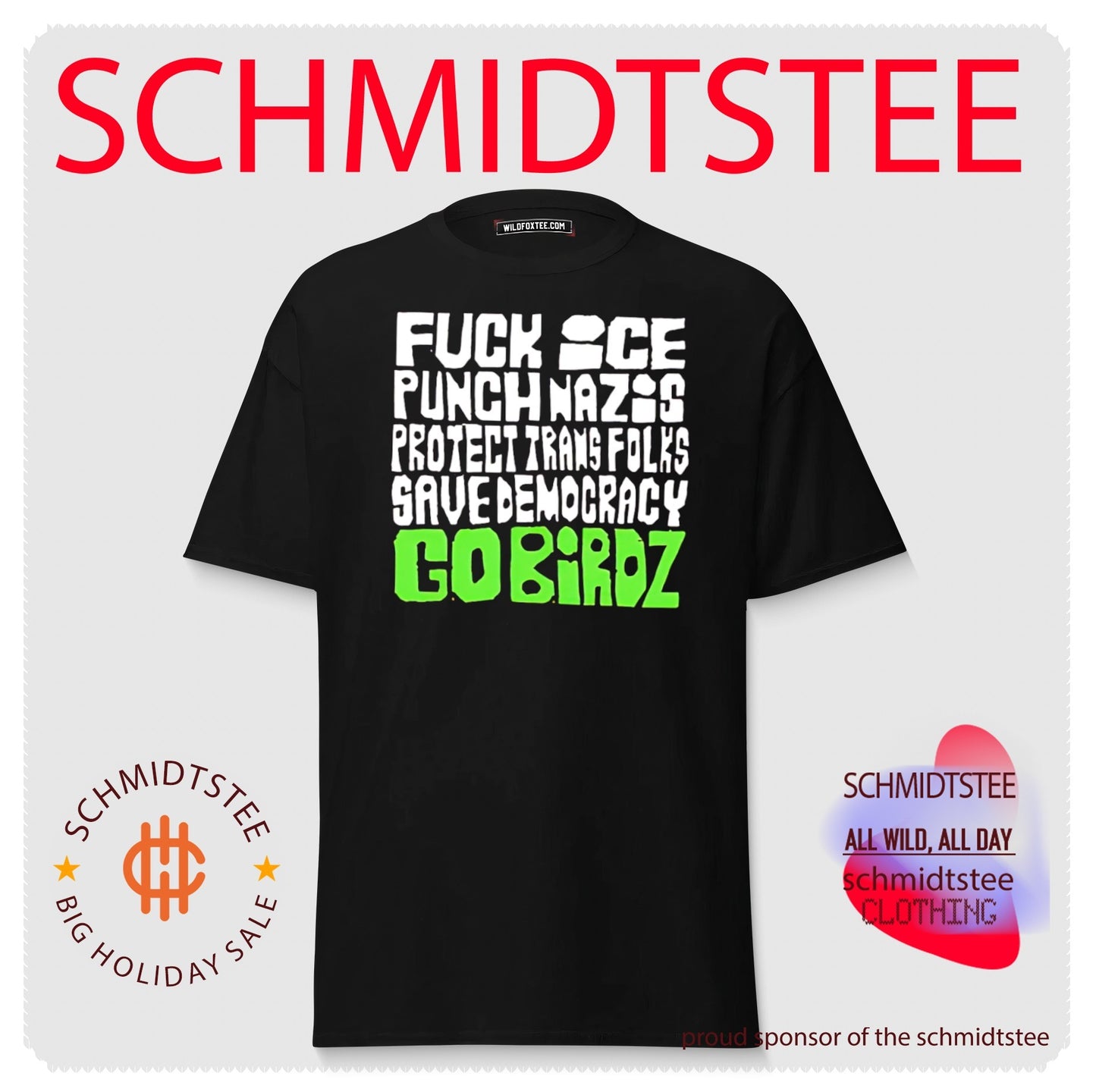 Fuck ice punch nazis protect trans folks save democracy go birdz shirt