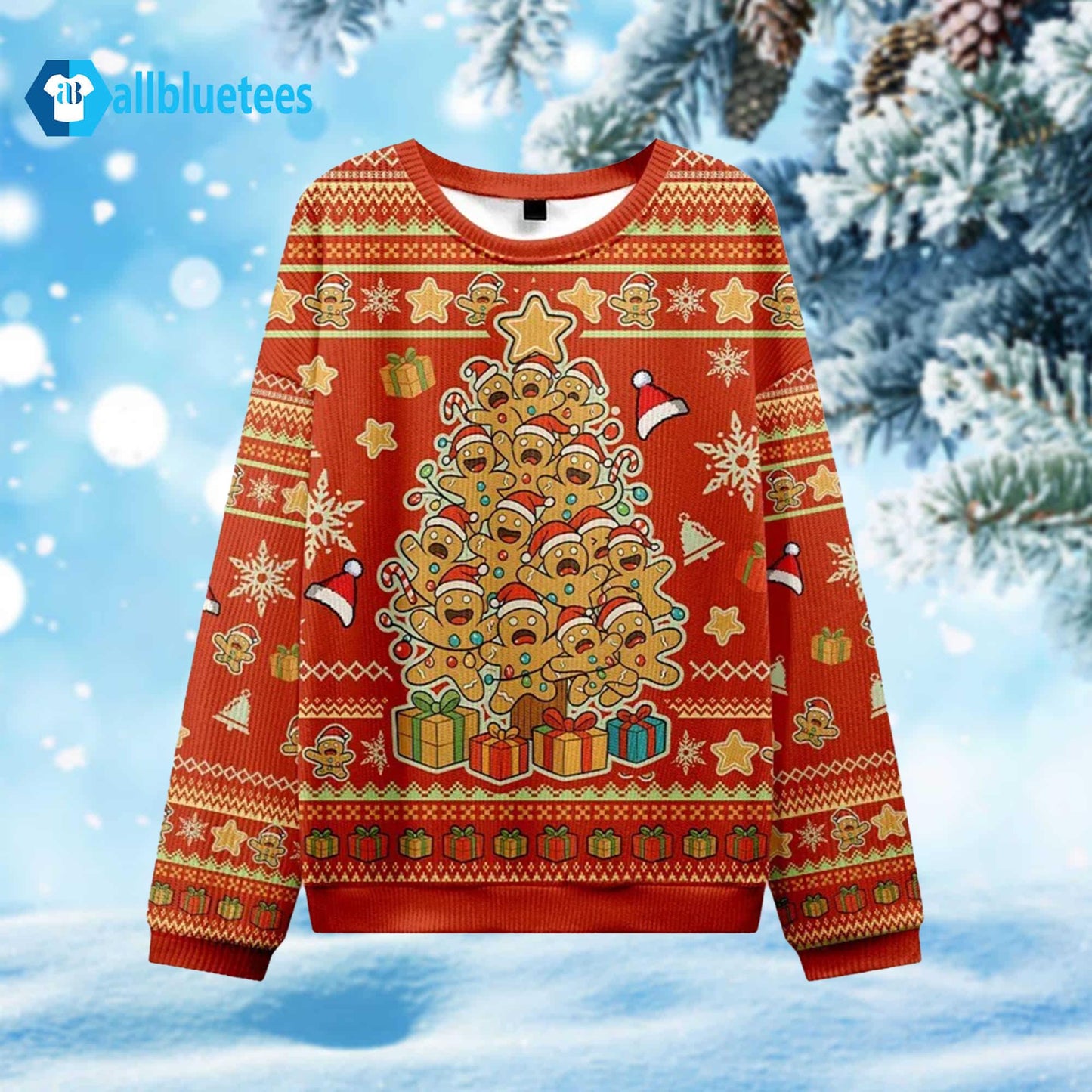 Gingerbread Christmas Tree Ugly Sweater