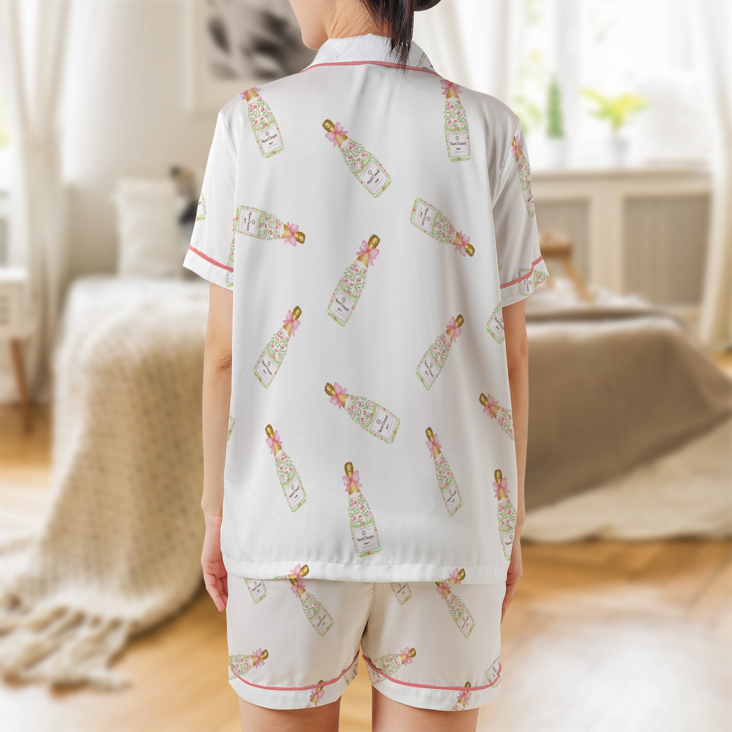 Girly Champagne Bow Pajama Set