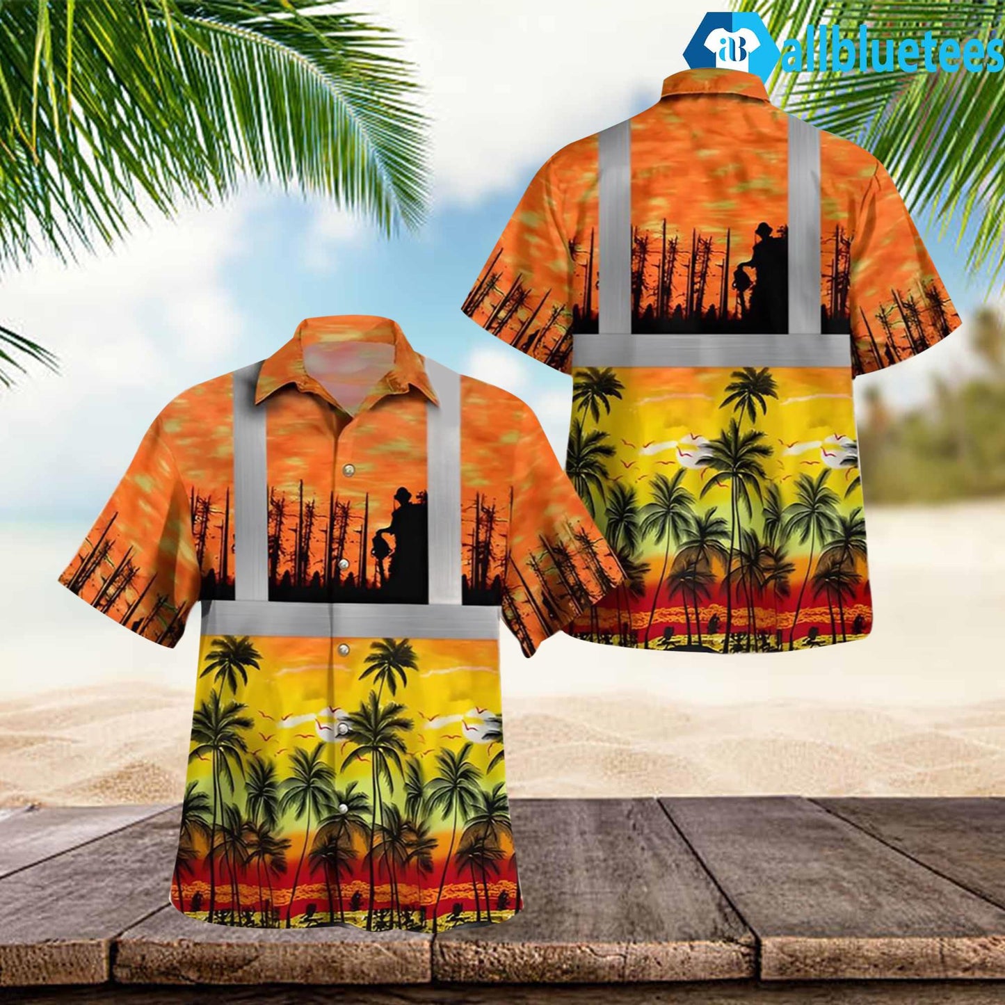 Hi Vis Tropical Hawaiian Shirt