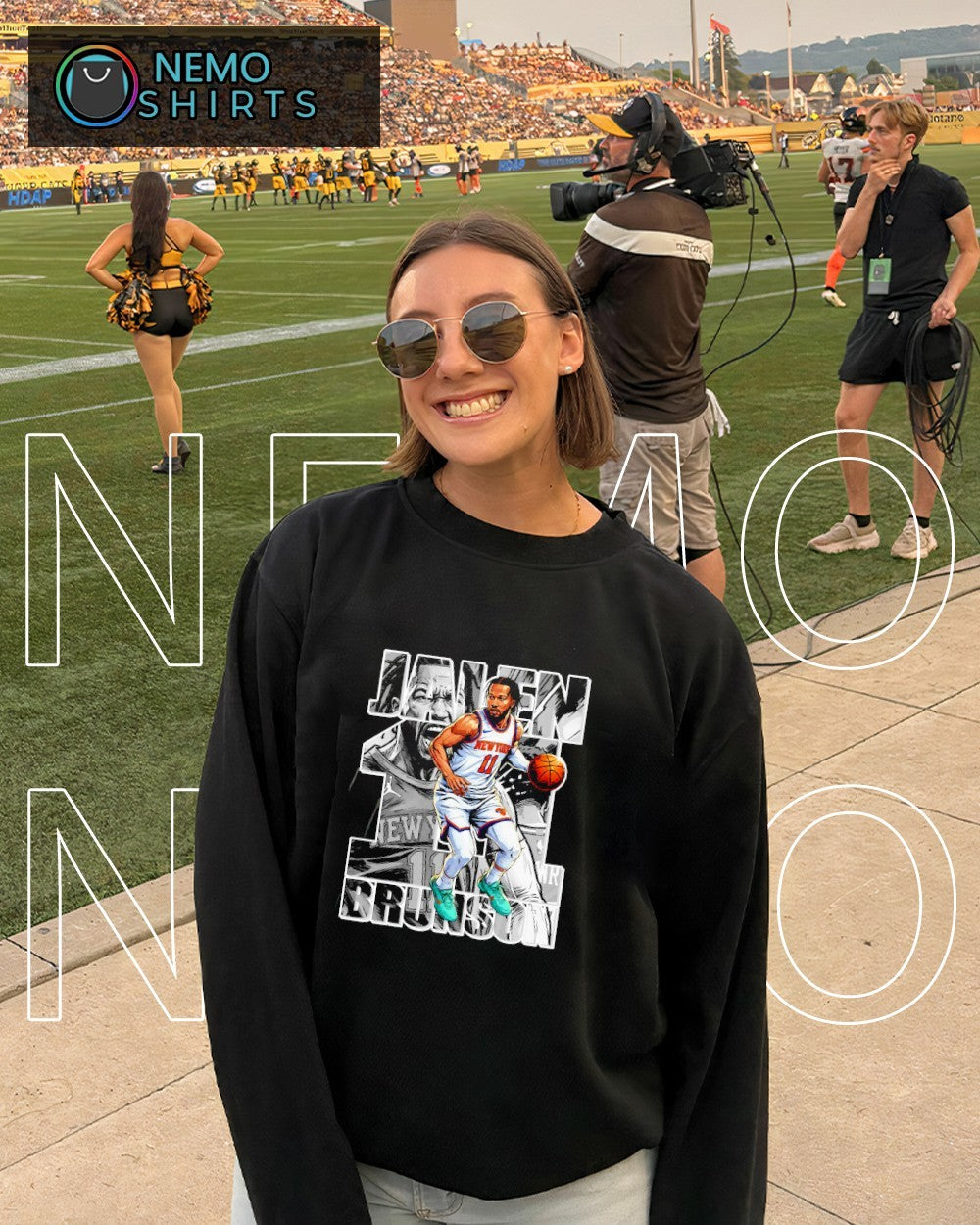 Jalen Brunson New York Knicks player name manga graphic shirt