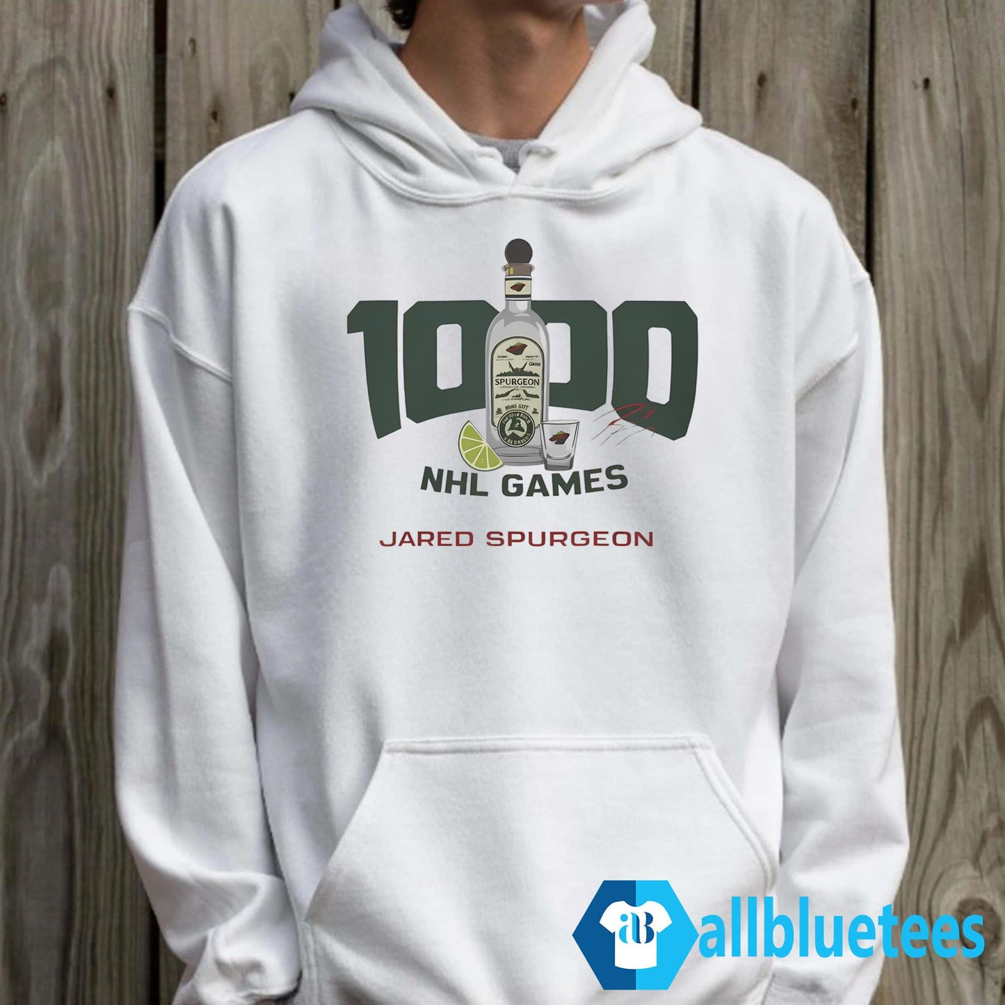 Jared Spurgeon 1000 Games Shirt