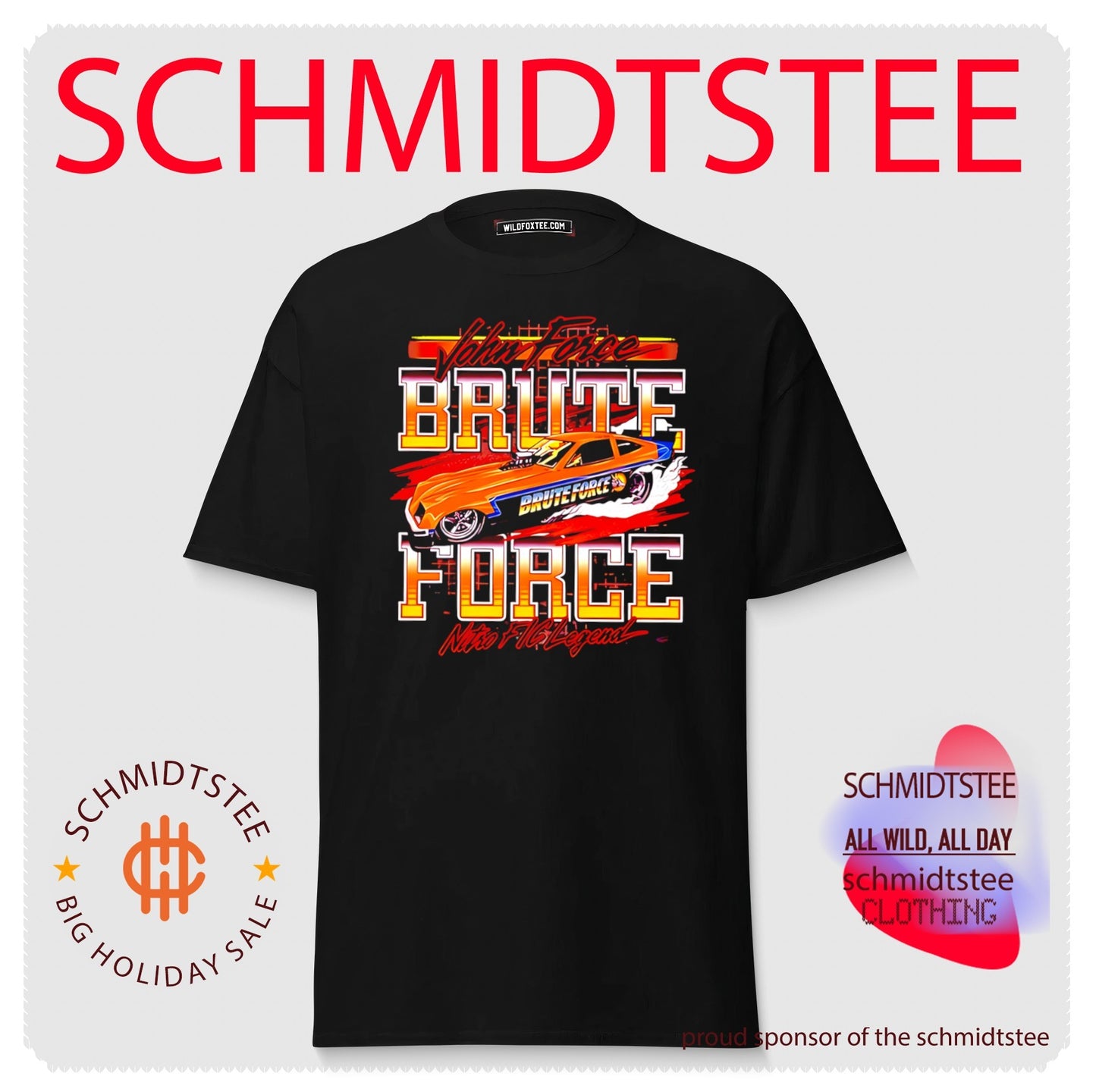 John Force Brute Force Nitro FlC legend illustration shirt