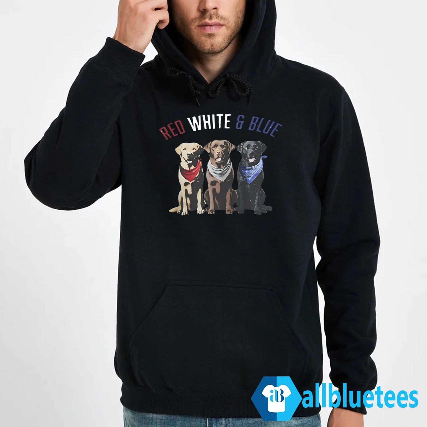 Labrador Retriever Red White Blue Shirt