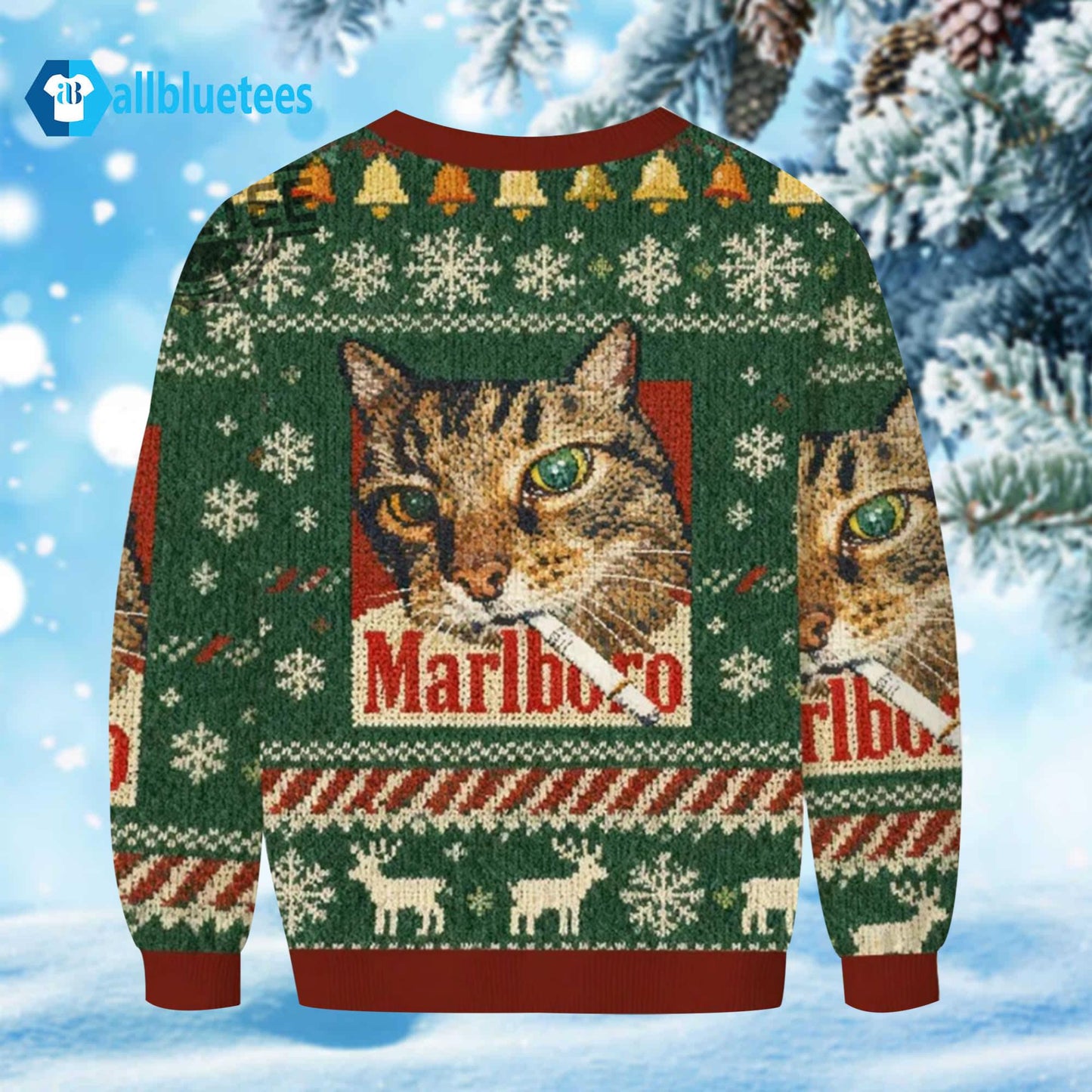 Marlboro Cat Smoking Ugly Christmas Sweater