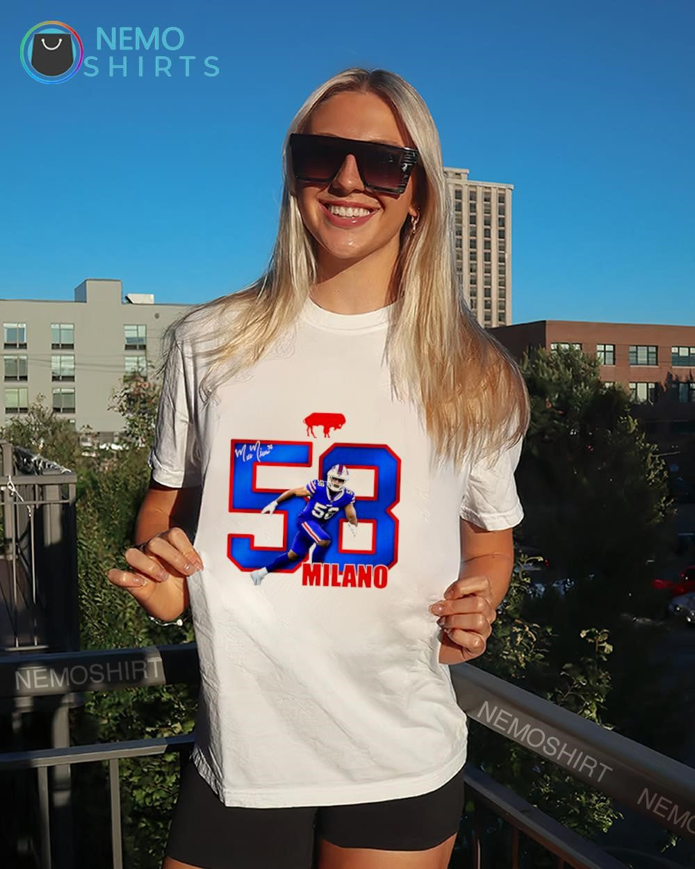 Matt Milano Buffalo Bills number 58 signature shirt