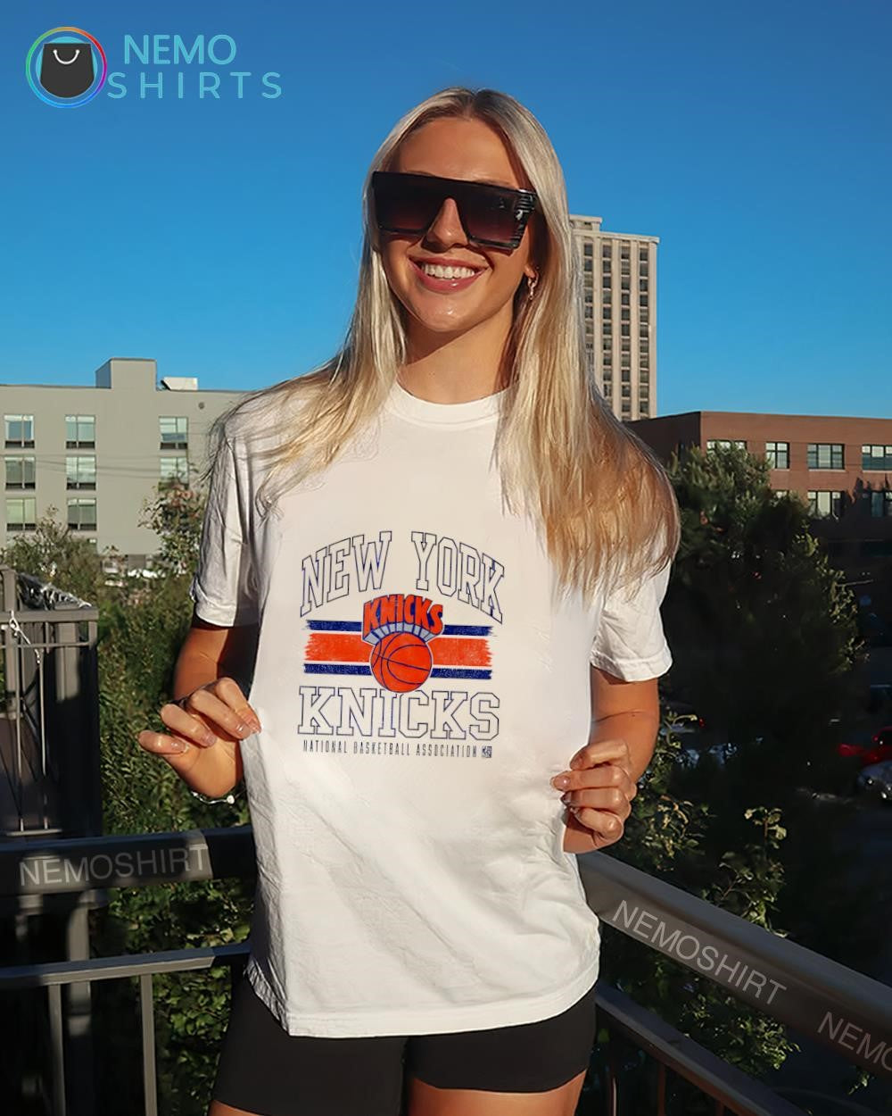 New York Knicks national baseball assciation logo shirt