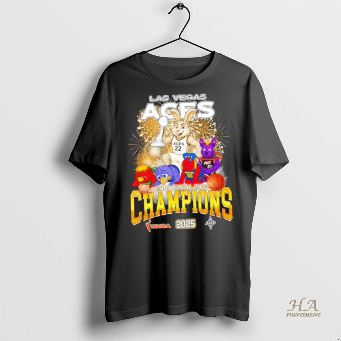 Official 2025 Wnba Finals Champions Winner Las Vegas Aces Mascots Shirt