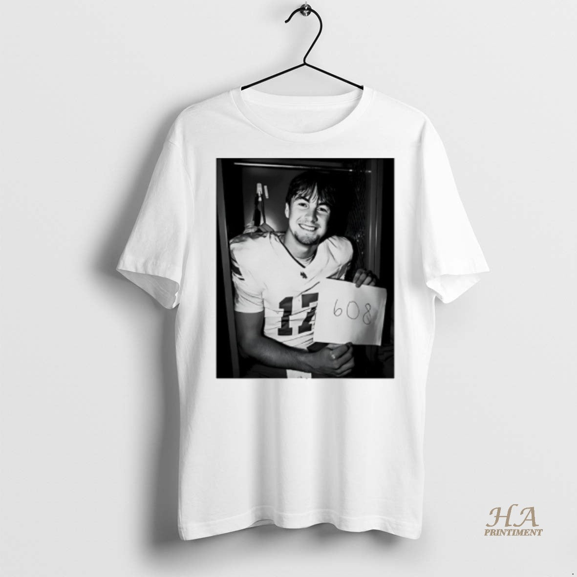 Official Drew Mestemaker North Texas White 608 Bw Shirt
