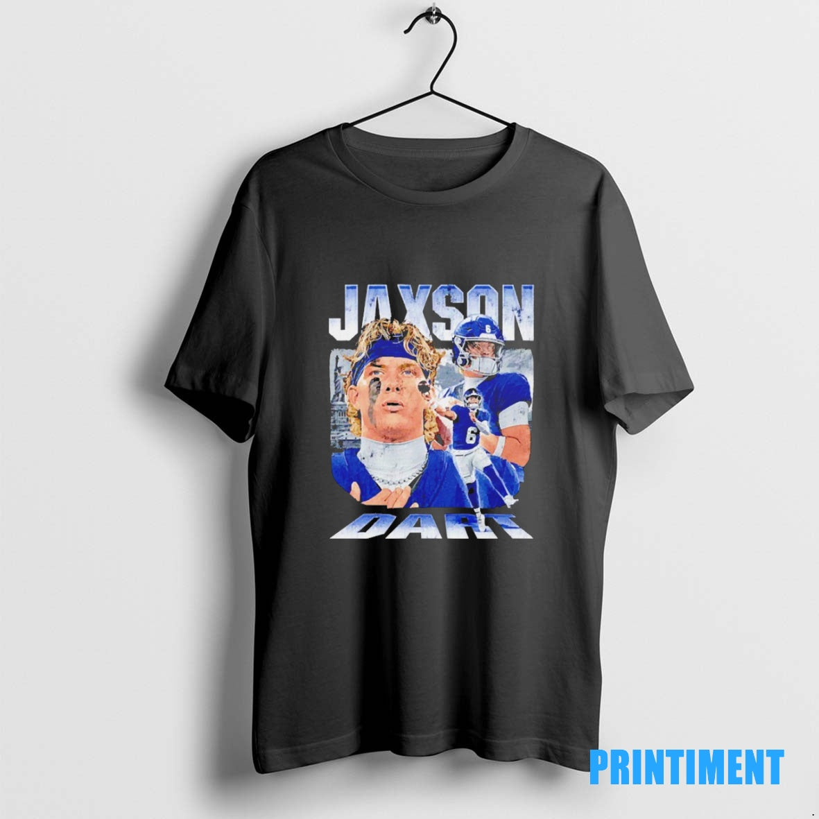 Official Jaxson Dart New York Giants Vintage Graphic Tee Sweater