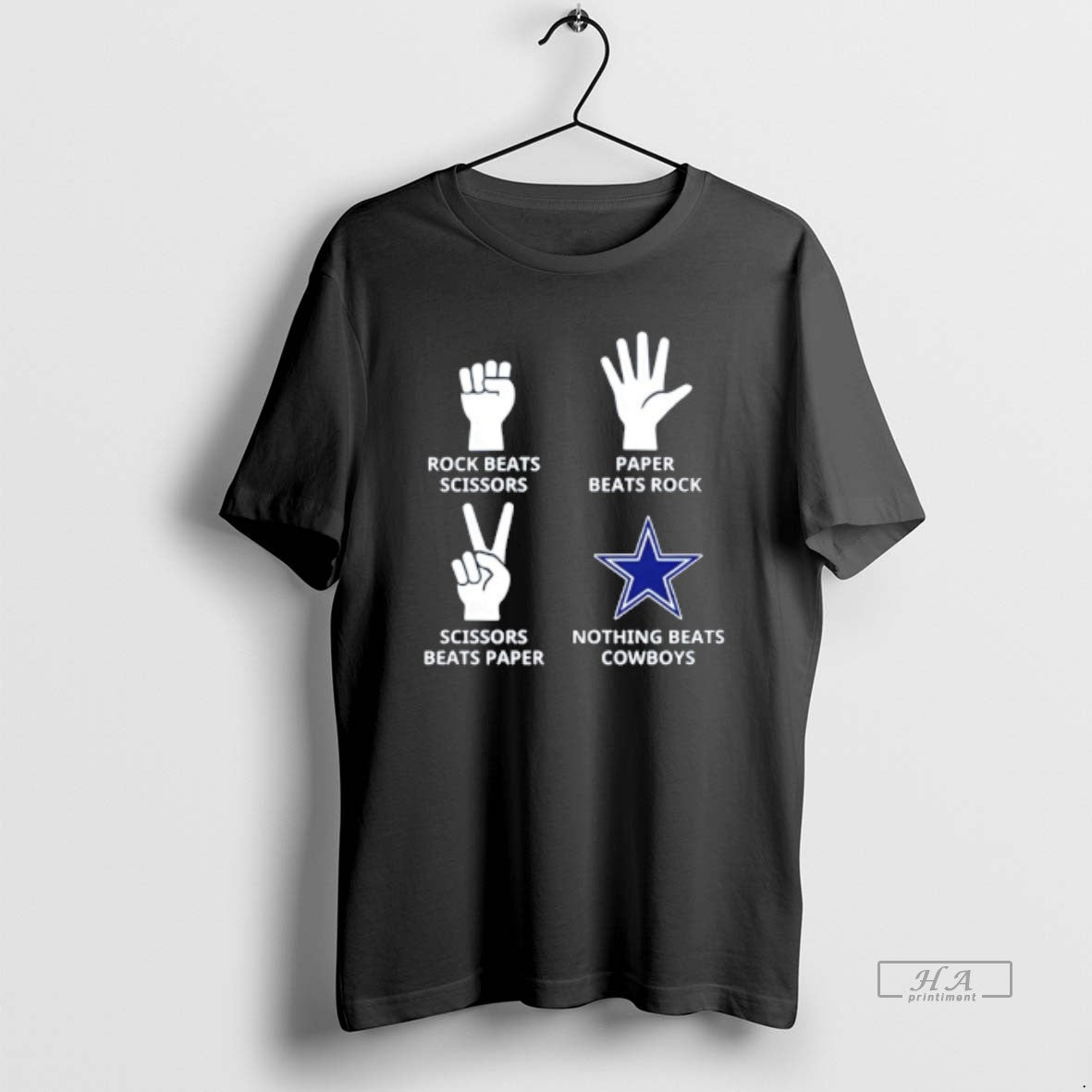 Official Nothing Beats Dallas Cowboys Rock Beats Scissors Paper Beats Rock