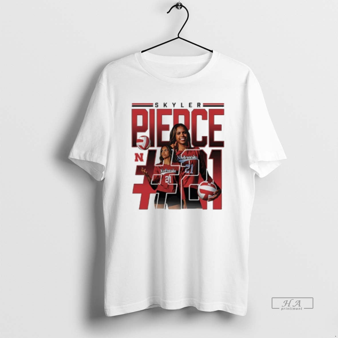 Official Skyler Pierce 21 Nebraska Womens Volleyball Graphic