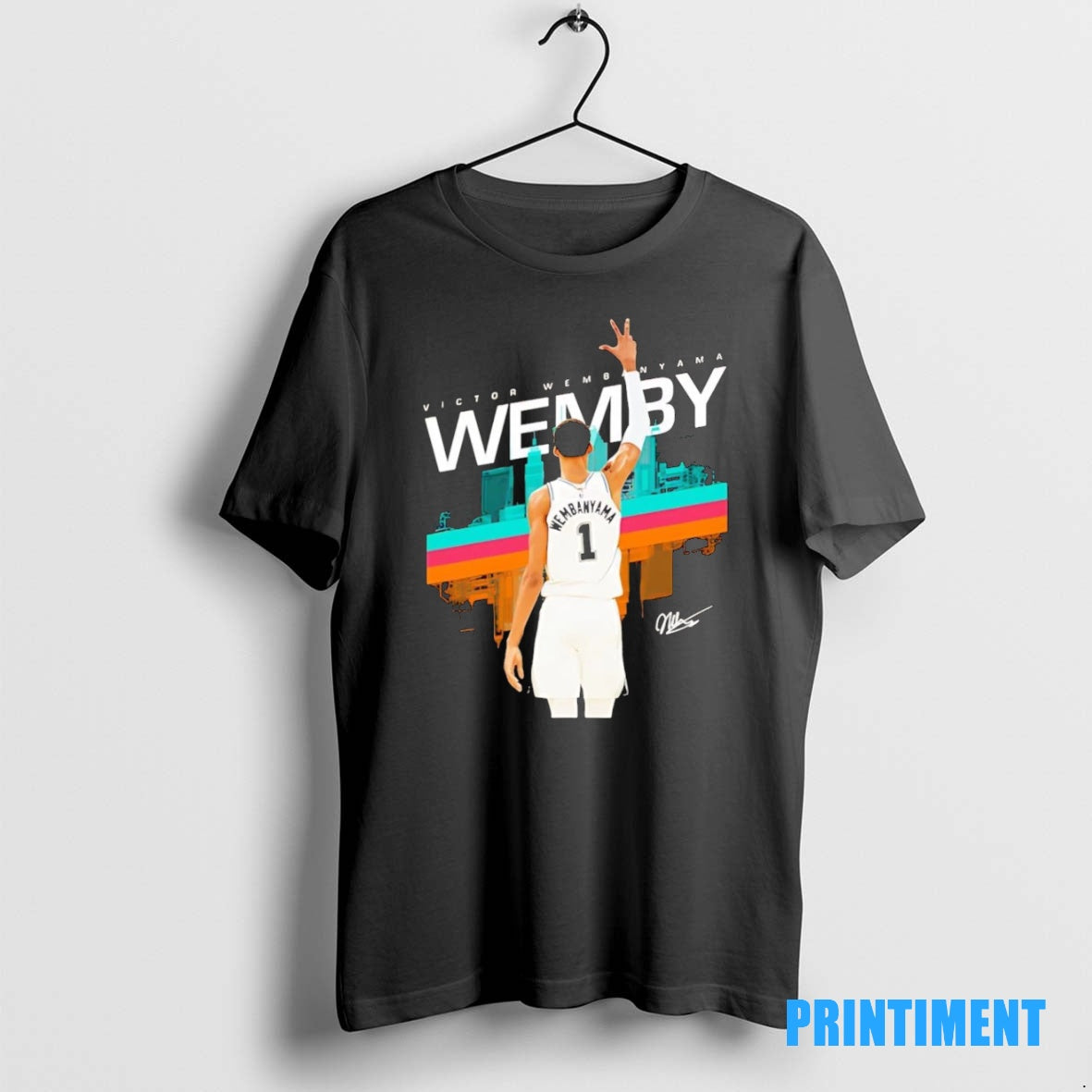 Official Victor Wembanyama 3 Point San Antonio Spurs Tee Sweater