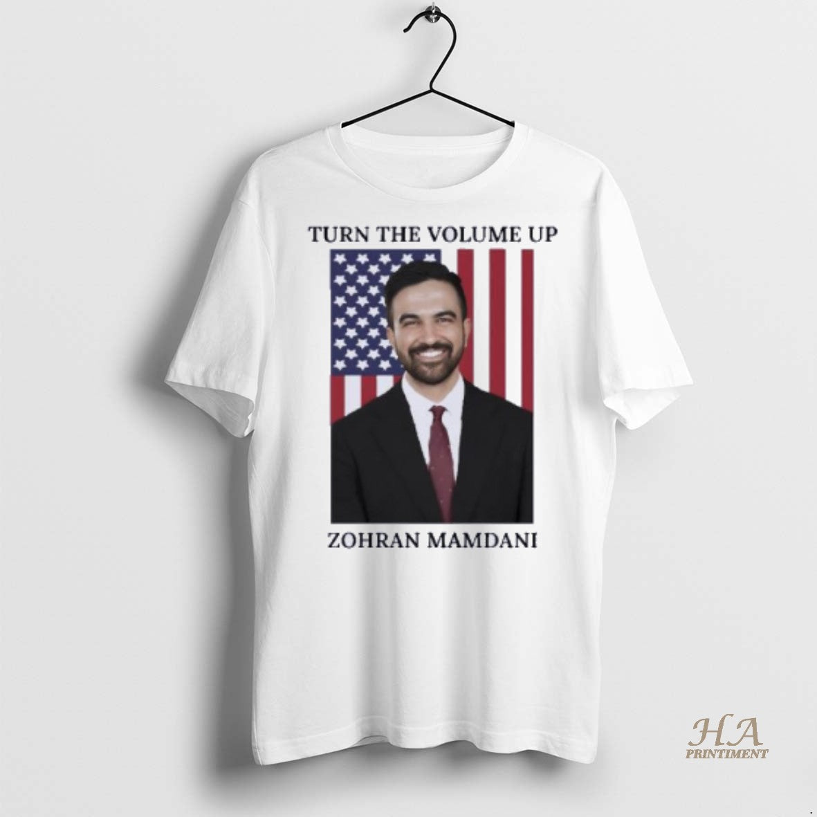 Official Zohran Mamdani Turn The Volume Up Photo Shirt