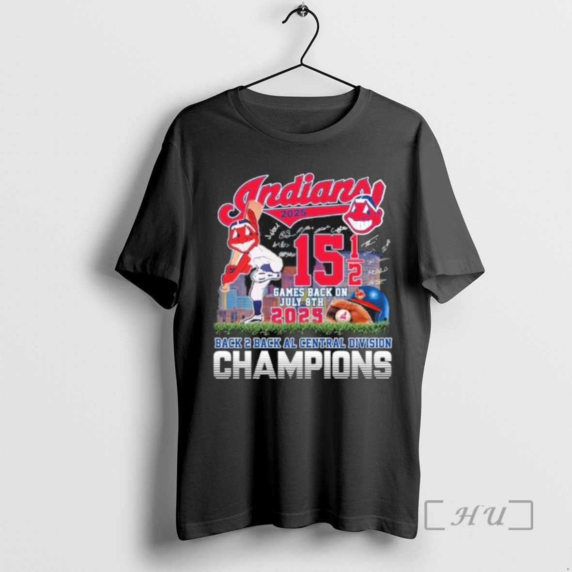 Officials Cleveland Guardians 15 Games Back In July 8th 2025 Al Central Champions T Shirts