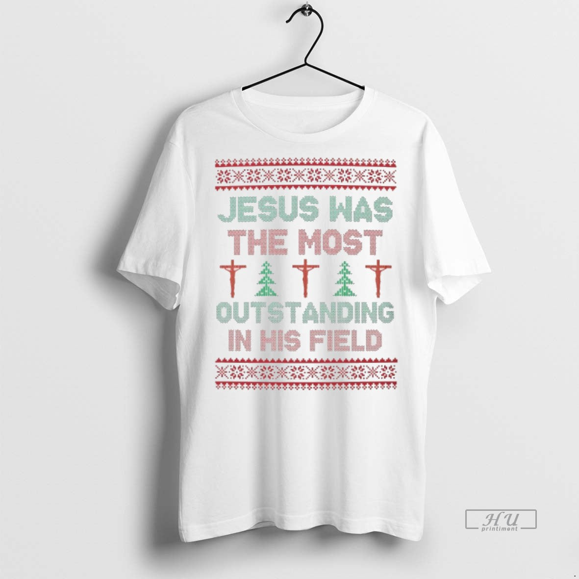 Officials Jesus Was The Most Outstanding In His Field Christmas Ugly Graphic Tee Shirt Sweater