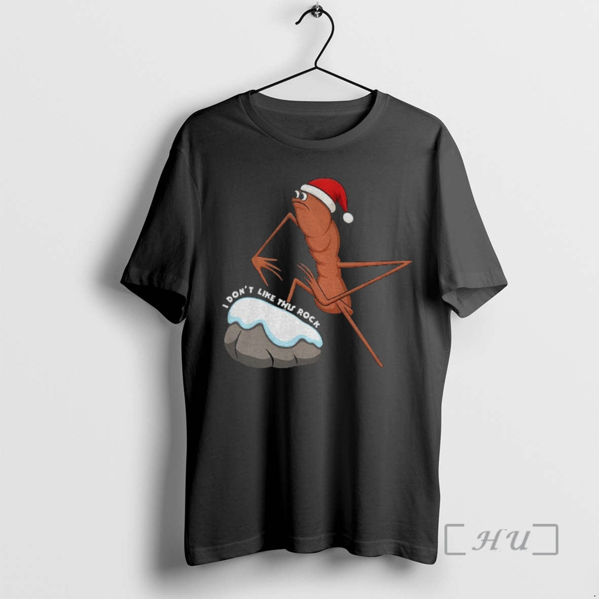 Officials Marcus The Worm Santa Hat Christmas I Dont Like This Rock Premium T Shirts