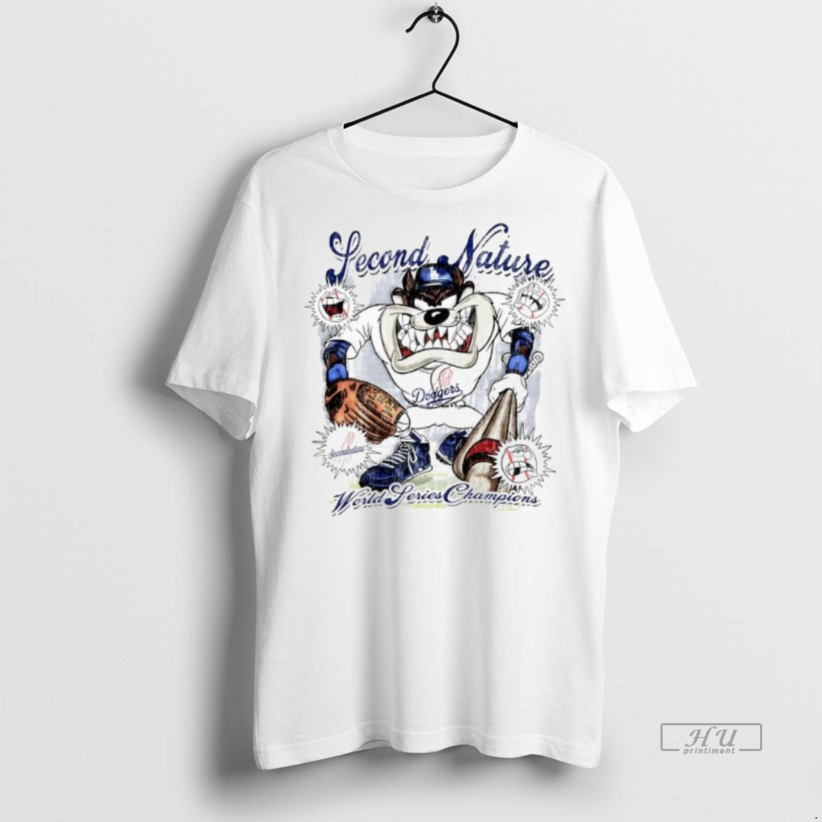 Officials Second Nature Taz On Deck World Series Champions Graphic Premium Tee Shirt Sweater