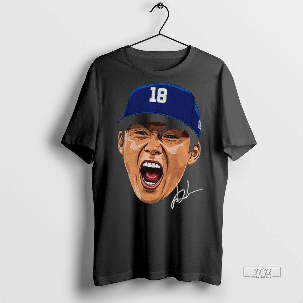 Officials Yoshinobu Yamamoto Screaming Big Face Los Angeles Dodgers Mvp Baseball World Series 2025 Signature