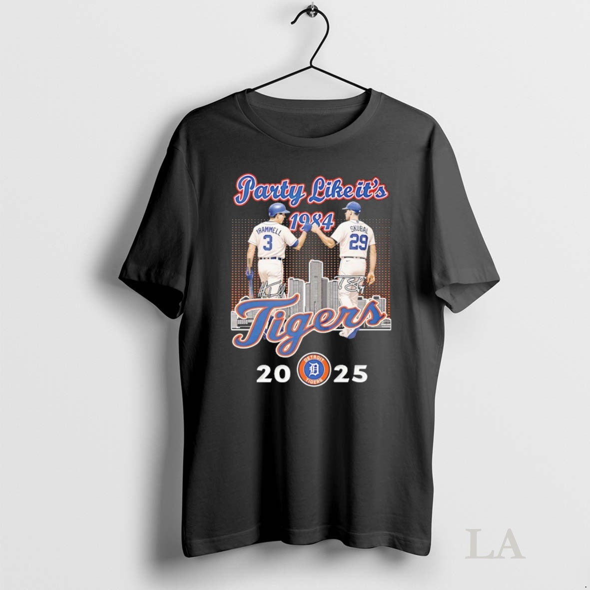 Original Alan Trammell And Tarik Skubal Detroit Tigers 2025 Party Like Its 1984 Fist Bump