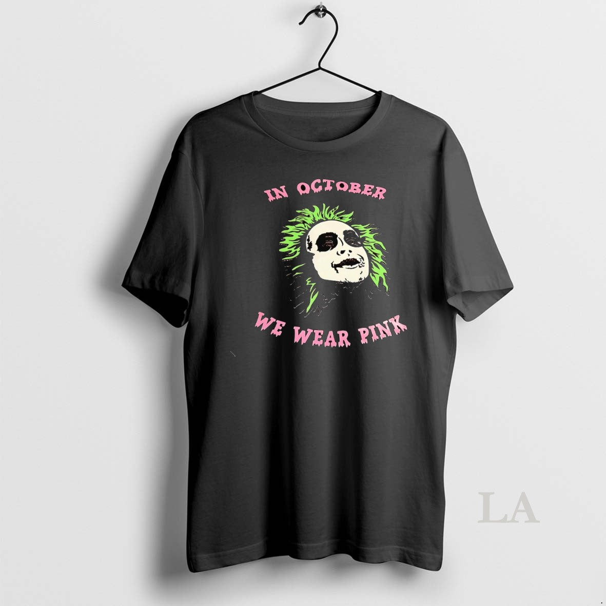 Original Beetlejuice In October We Wear Pink Breast Cancer