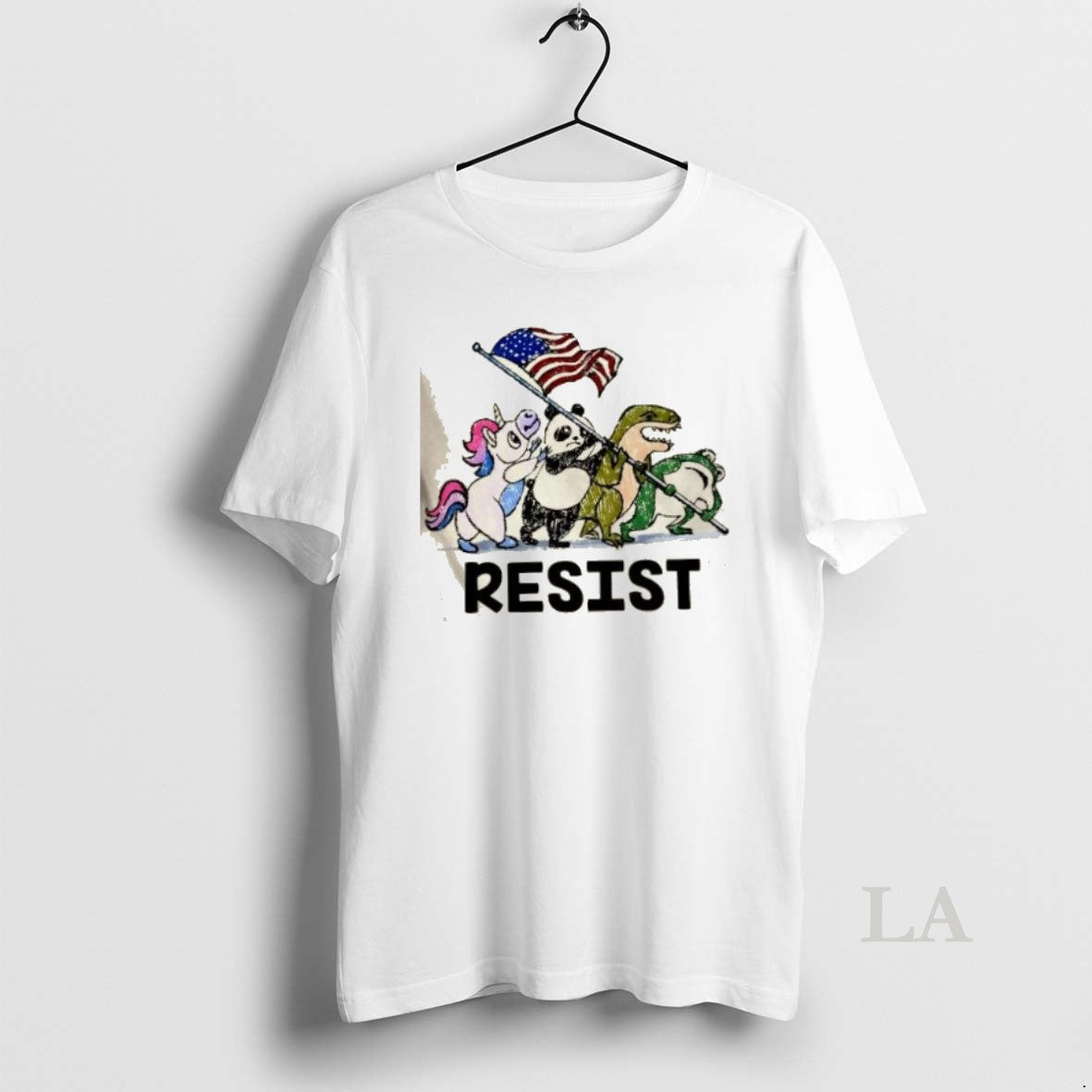 Original Frog T Rex Panda Unicorn Animals Resist Us Flag