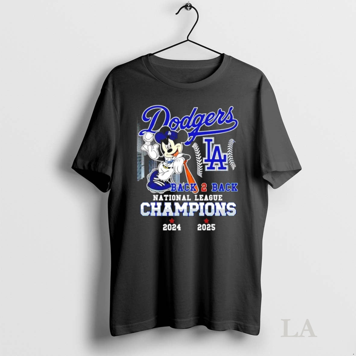 Original Los Angeles Dodgers 2025 National League Champions Back 2 Back Tee Sweater