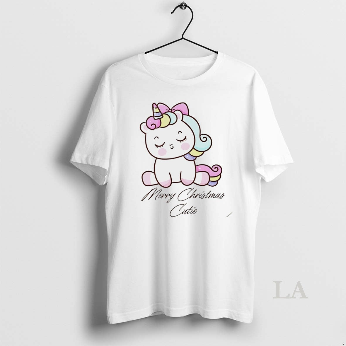 Original Merry Christmas Cutie Unicorn White