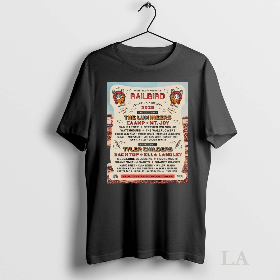 Original Railbird Lexington Kentucky June 6 2026 The Lumineers June 7 Tyler Childers Tee Sweater