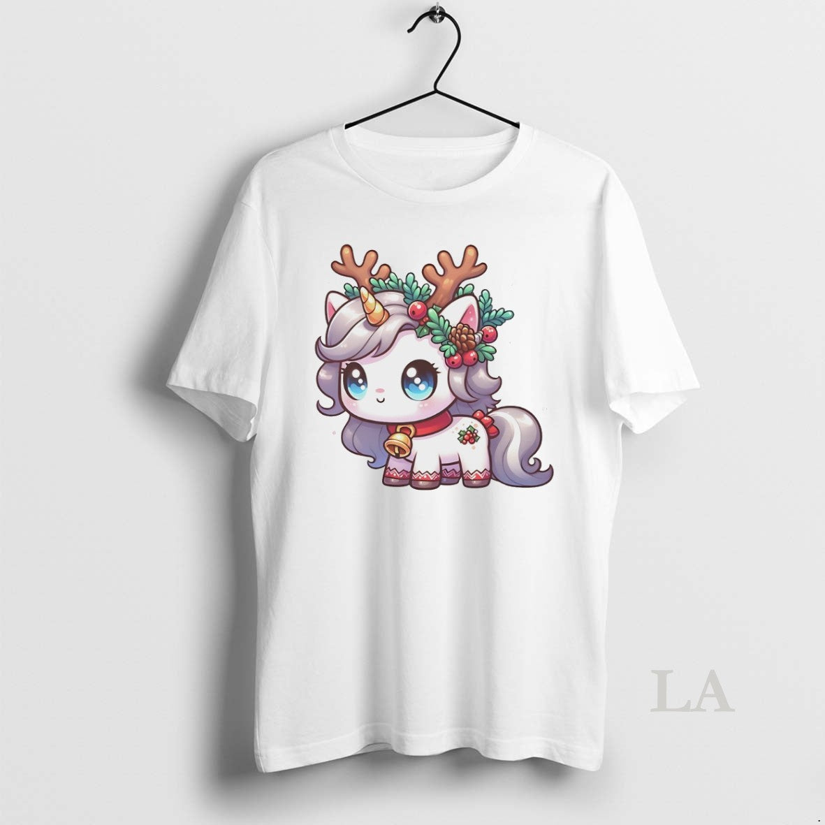 Original Reindeer Unicorn Holly Pinecone Christmas White
