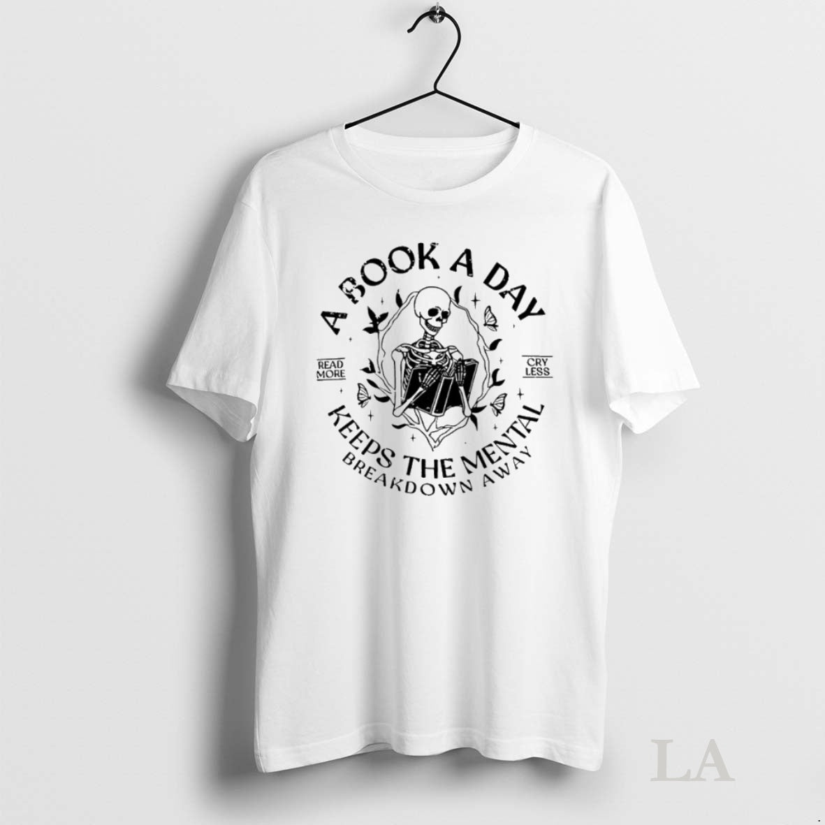 Original Skeleton A Book A Day Keeps The Mental Breakdown Away Tee Sweater
