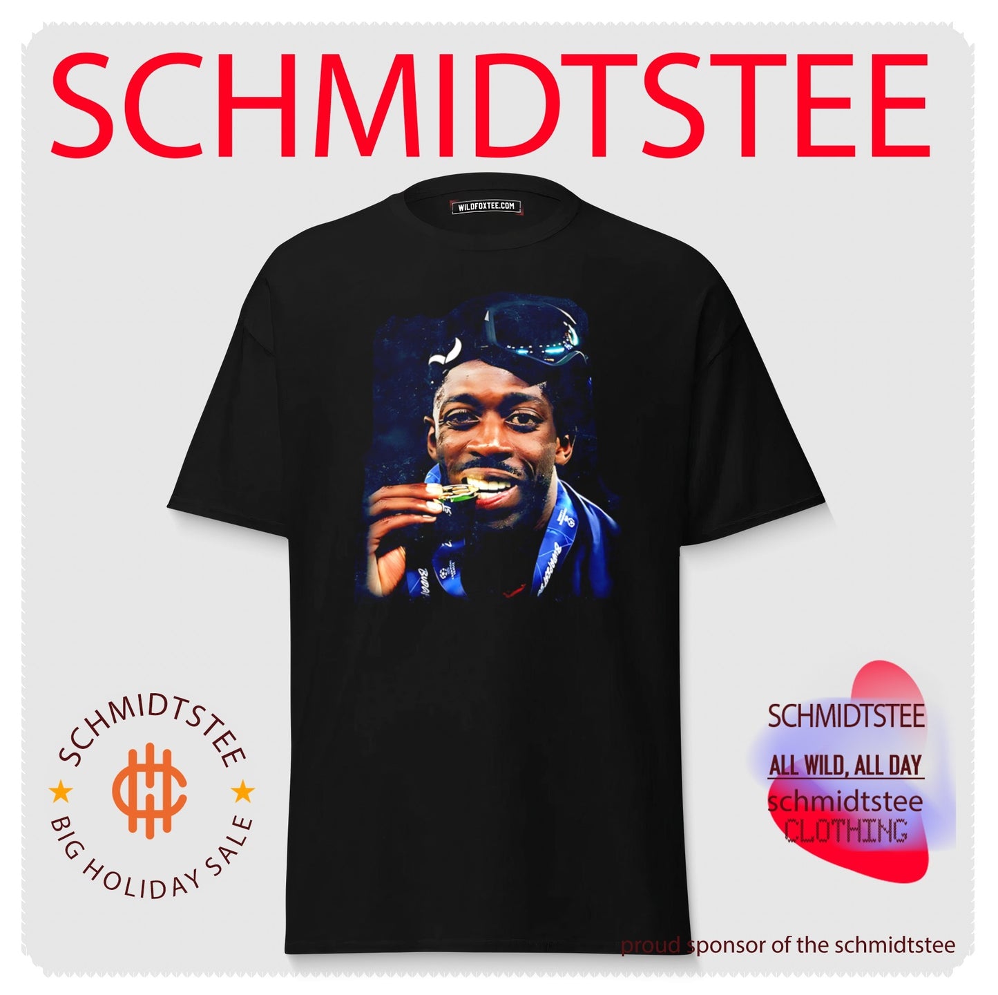 Paris Saint-Germain Ousmane Dembele biting medal shirt