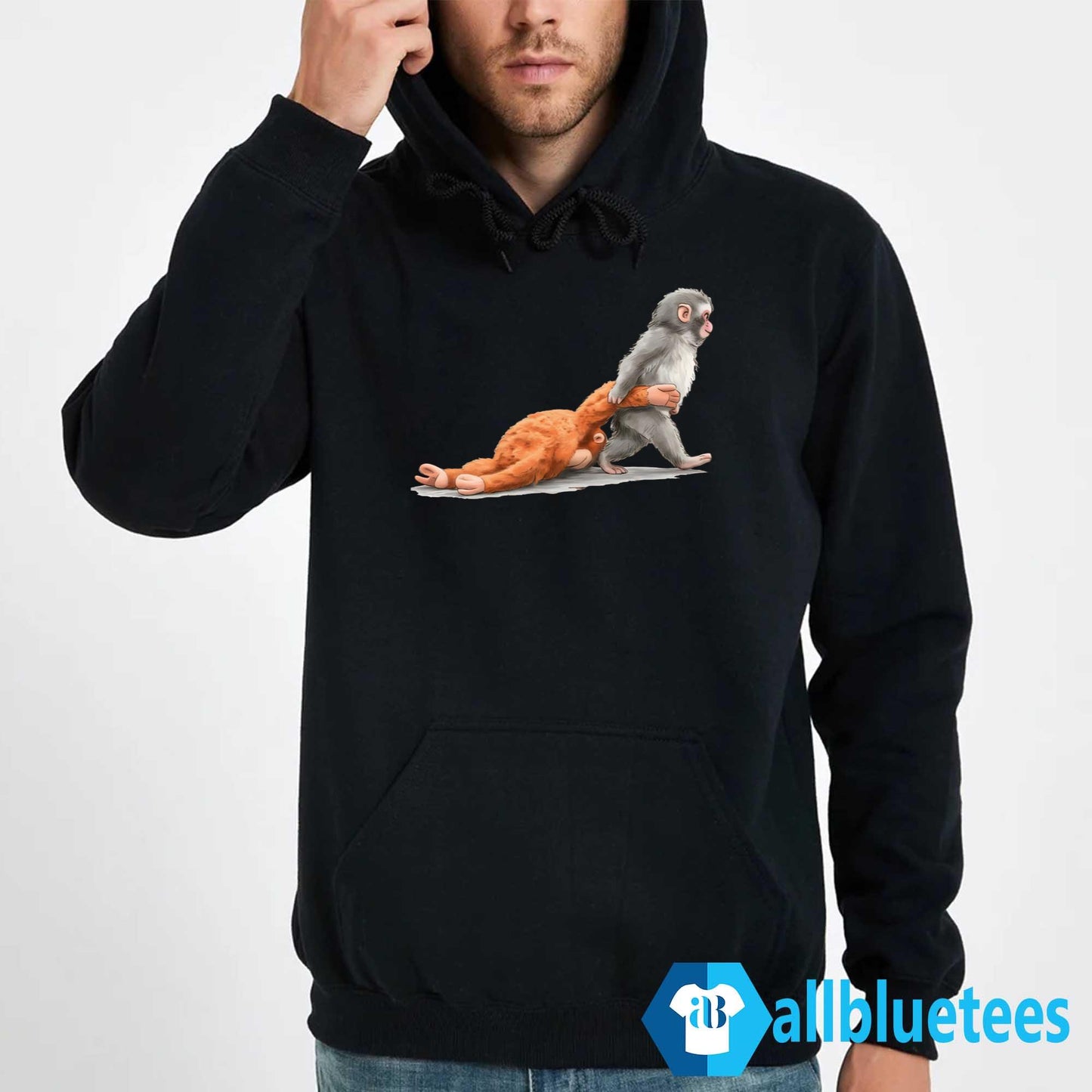 Punch Baby Monkey Holding Plush Toy Shirt