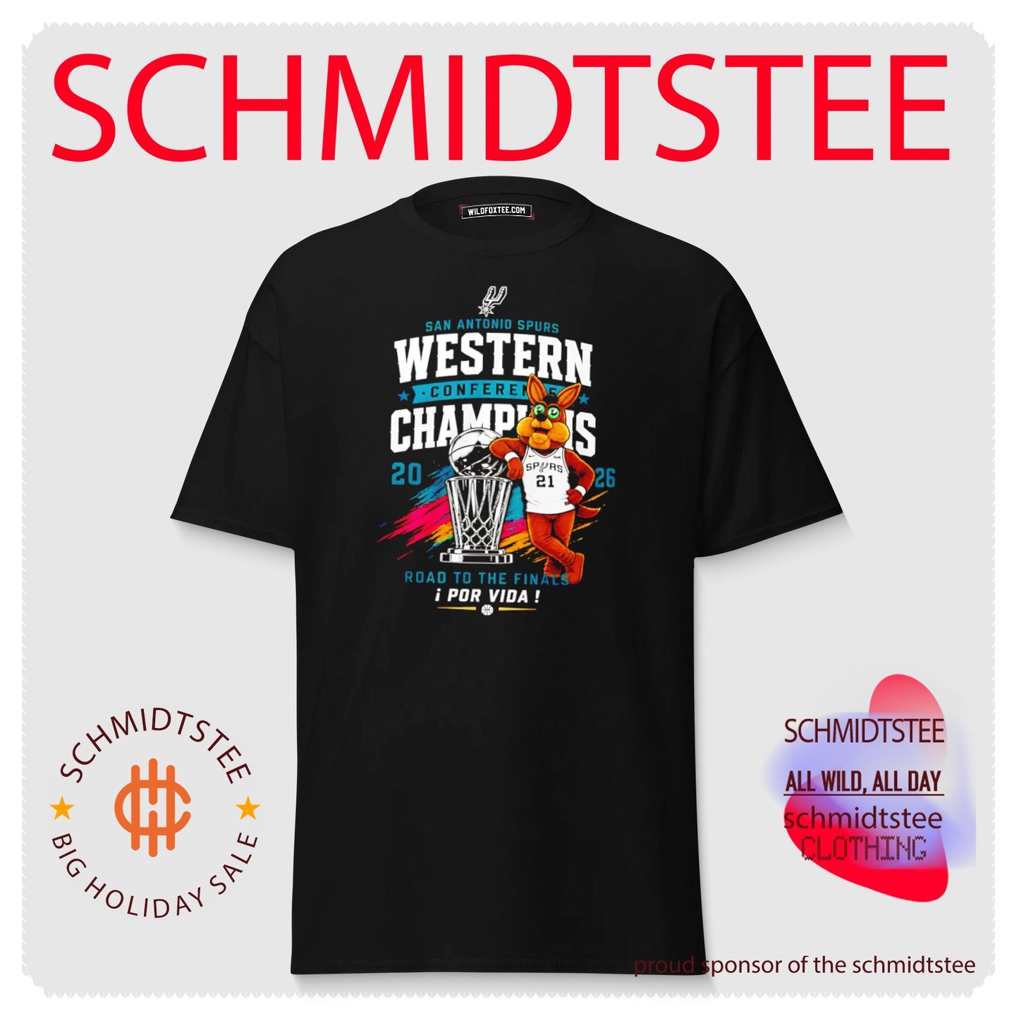 San Antonio Spurs 2026 Western Conference Champions Road to the Finals Por Vida shirt