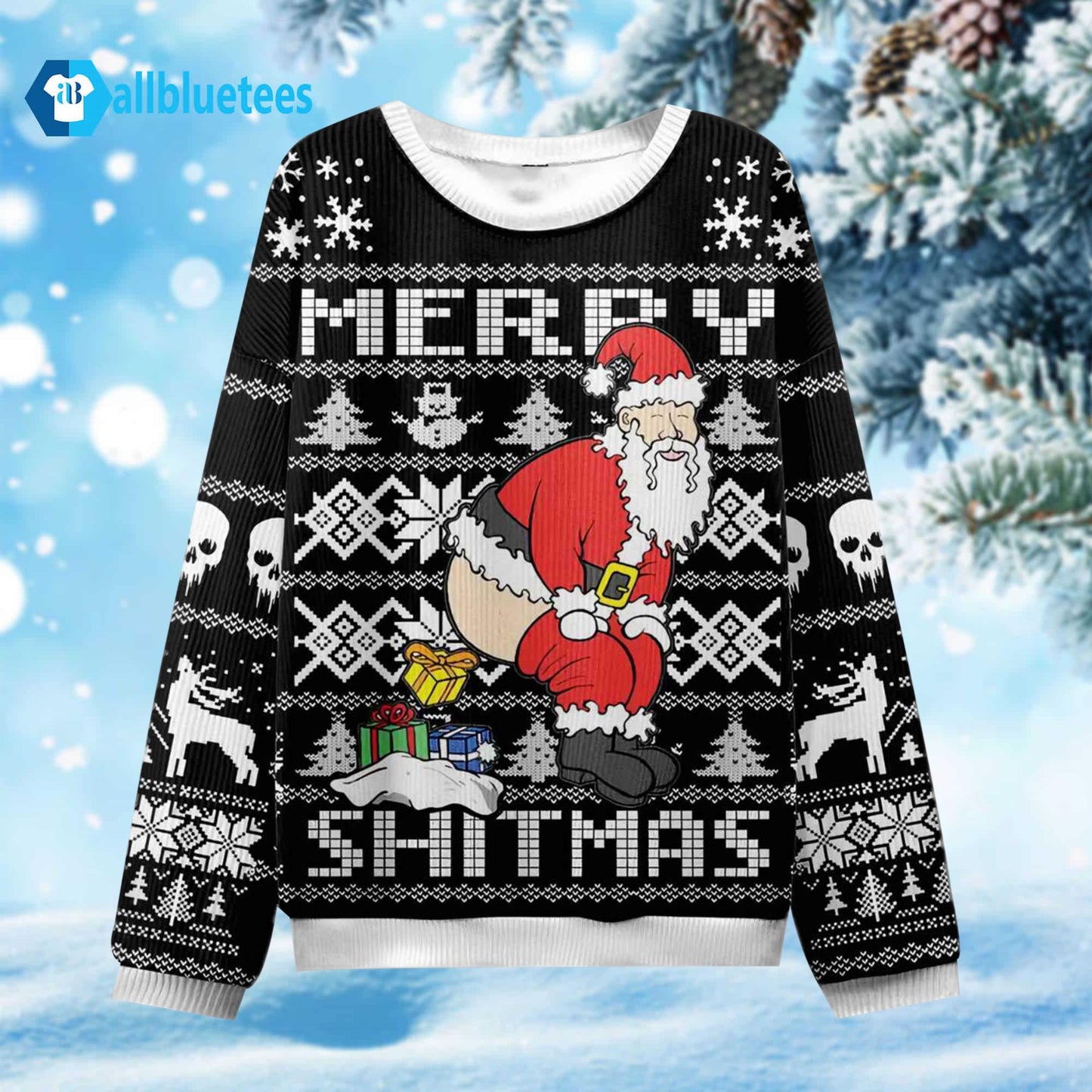 Santa Merry Shitmas Ugly Christmas Sweater