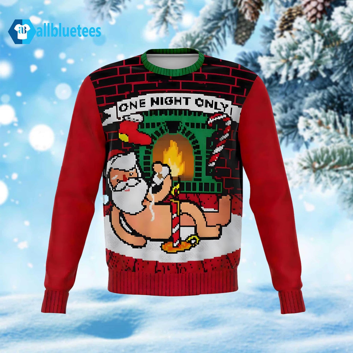 Santa One Night Only Ugly Christmas Sweater