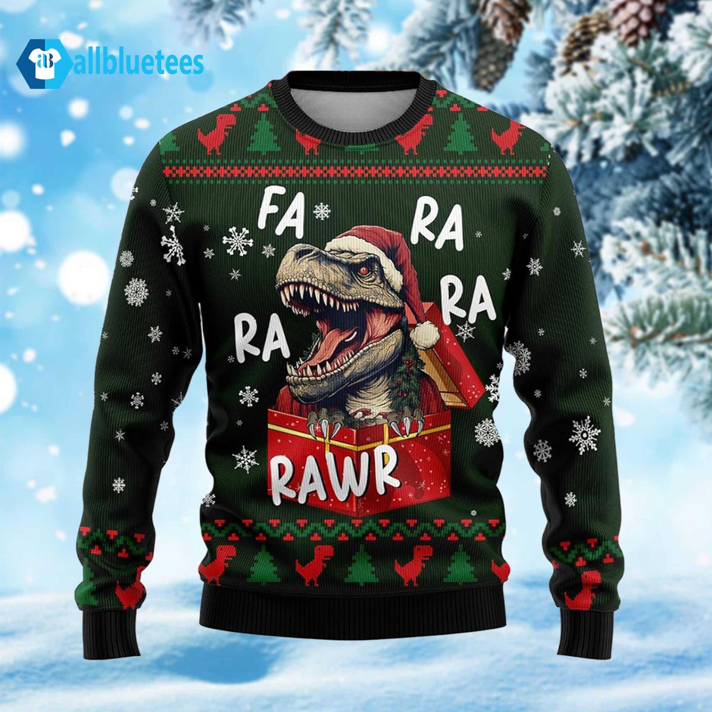 T-rex Fa Ra Ra Ra Rawr Ugly Christmas Sweater
