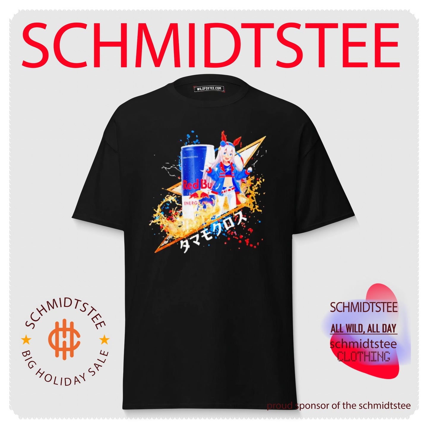 Tamamo Cross Uma Musume Red Bull Energy Drink Mashup shirt